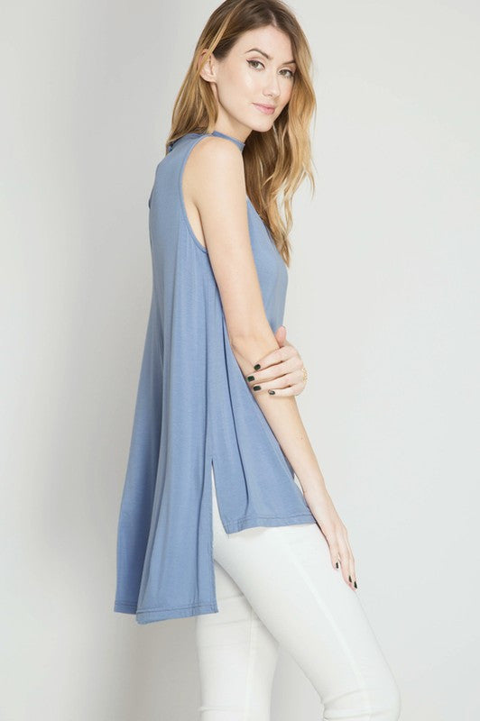 Hi Low Top W/ Choker