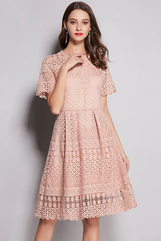 All-Over Lace Midi Dress