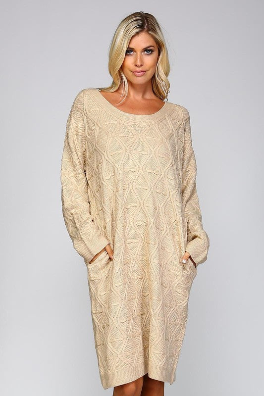 Pattern Sweater Dress M Pattern Sweater Dress M