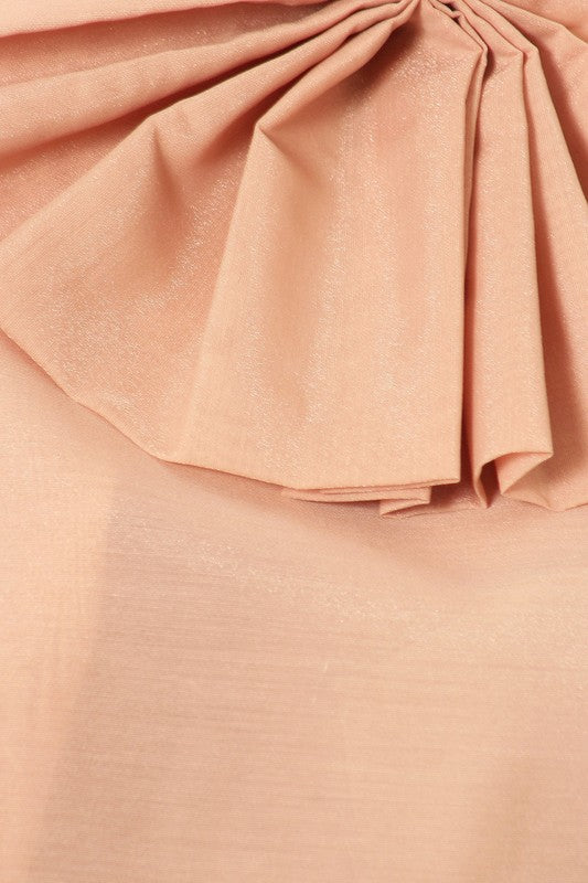 Turtle Neck Top W/ Bow Detail