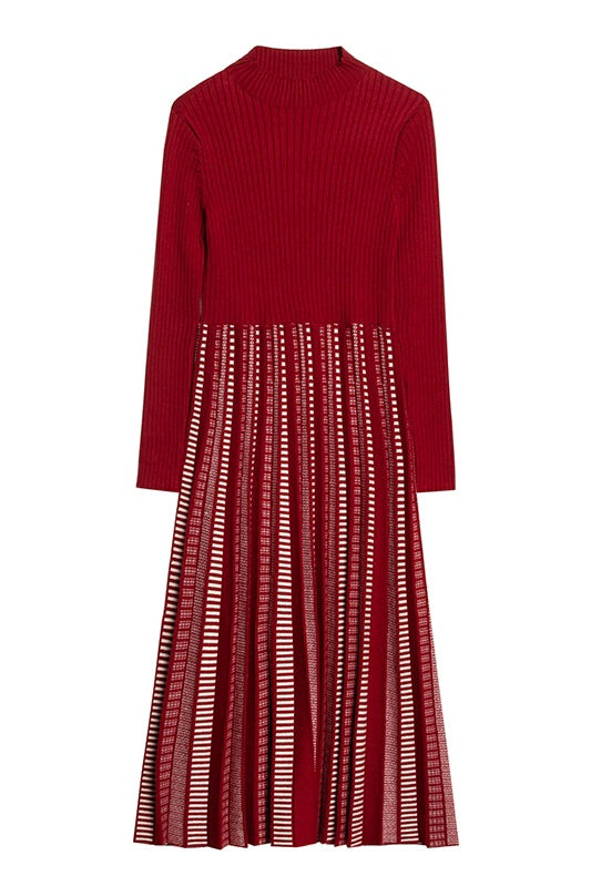 Knit Dress W/ Belt Detail