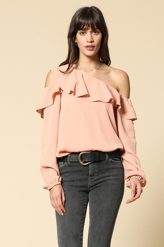 Off Shoulder Top W/ Ruffle