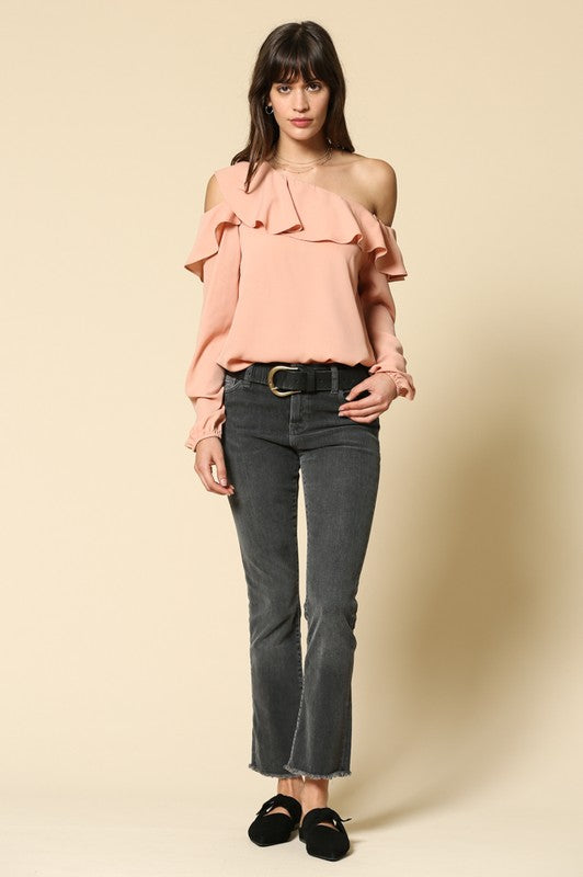 Off Shoulder Top W/ Ruffle