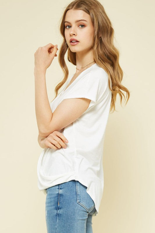 Surplice Front Knit Top