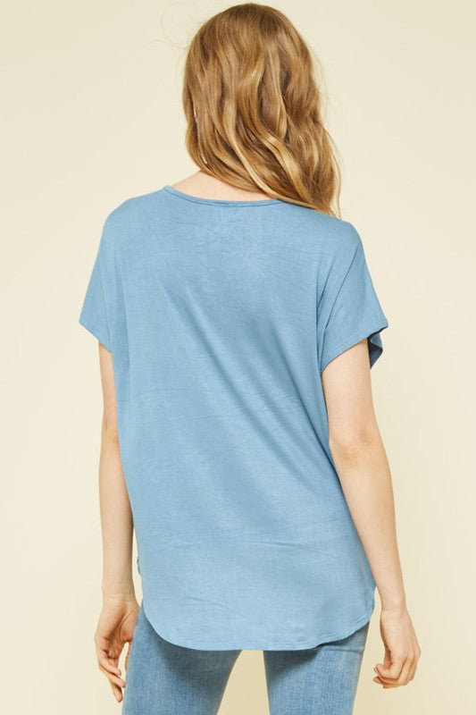 Surplice Front Knit Top