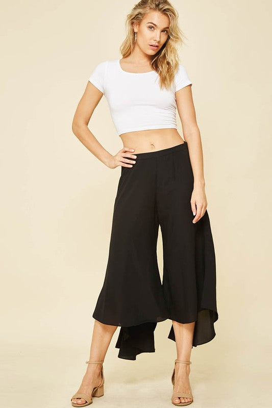 High Low Asymmetrical Crop Pant