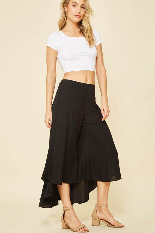 High Low Asymmetrical Crop Pant