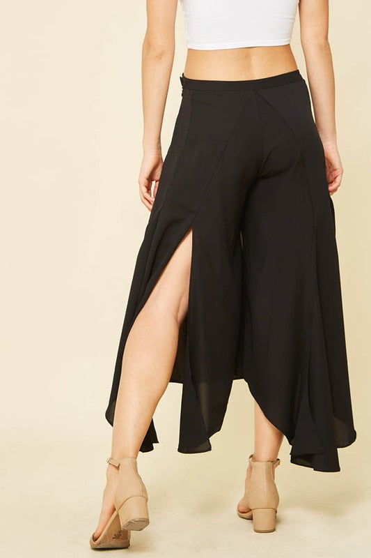 High Low Asymmetrical Crop Pant