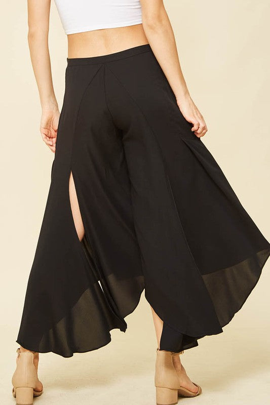 High Low Asymmetrical Crop Pant