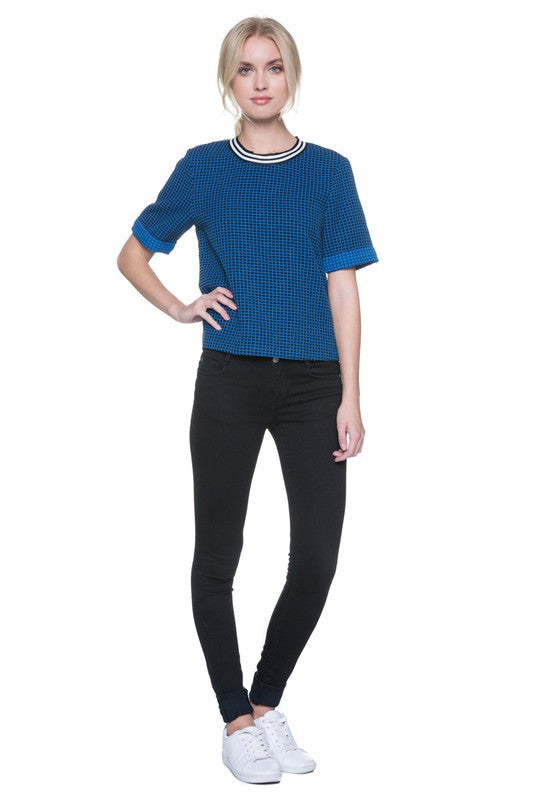 Short Sleeve Round Neck Top