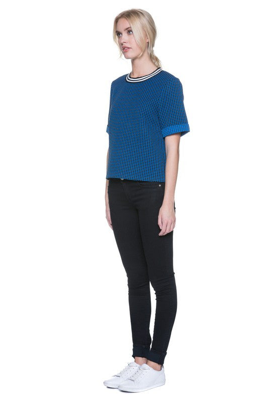 Short Sleeve Round Neck Top