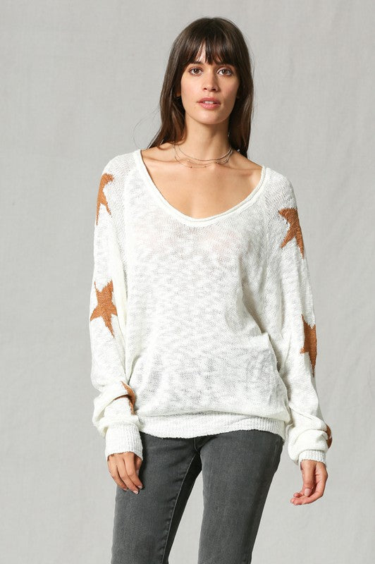 Knit Top w/ Star Details
