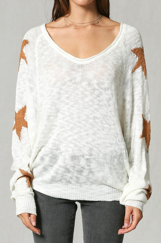 Knit Top w/ Star Details