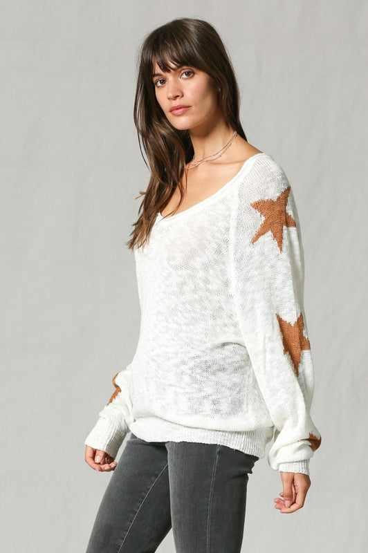 Knit Top w/ Star Details