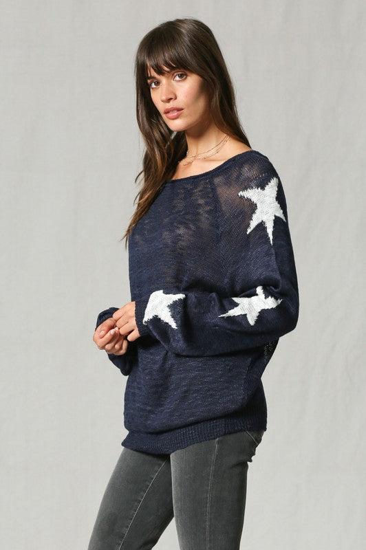 Knit Top w/ Star Details