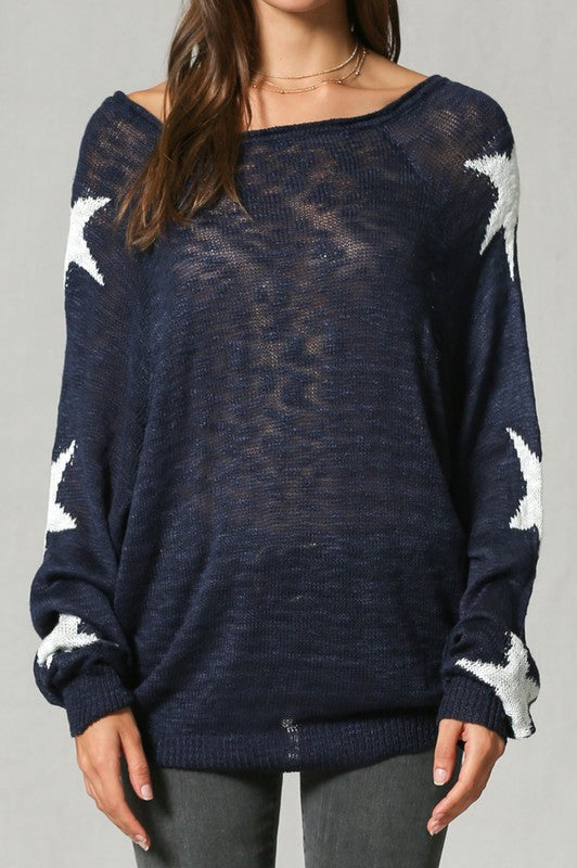 Knit Top w/ Star Details