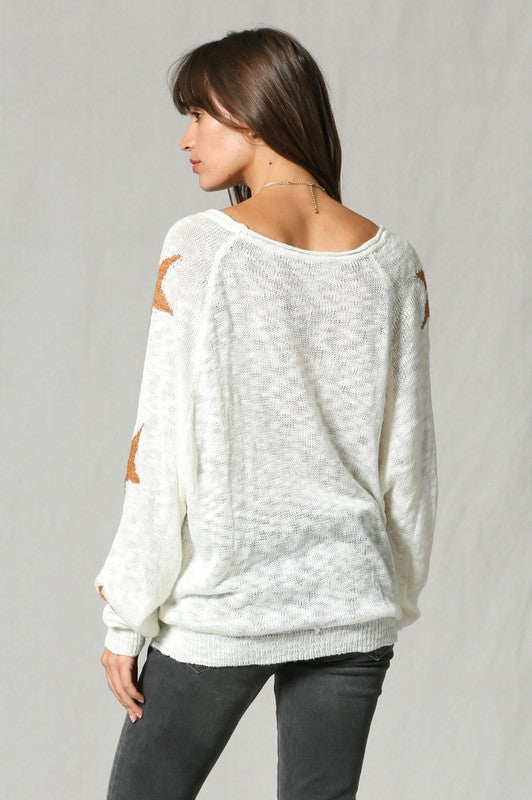 Knit Top w/ Star Details