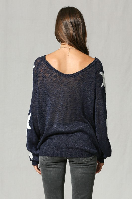 Knit Top w/ Star Details