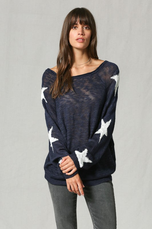 Knit Top w/ Star Details