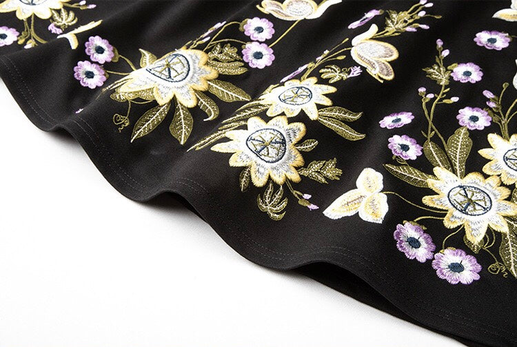 Floral Embroidered Midi Dress