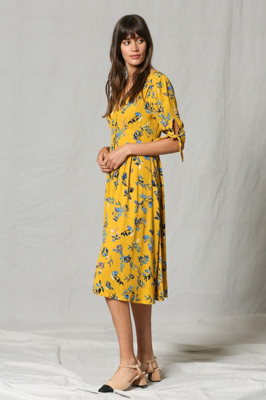 Floral Print Button Down Dress