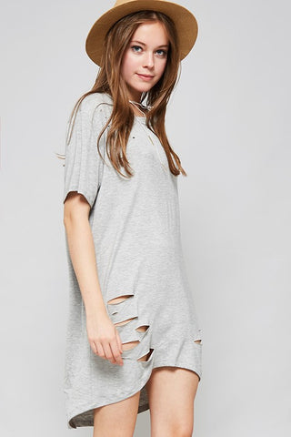 Raw Cut Hi Low Dress