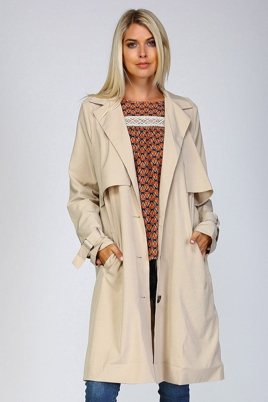 Single Breasted Trench Coat