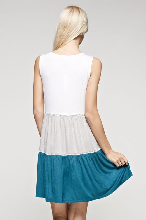 Color Block Jersey Dress - Dress Album