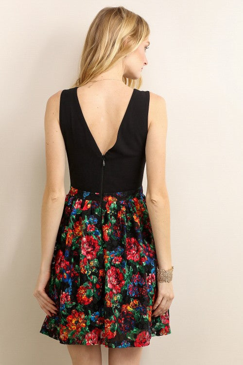 Mini Dress W/ Ruffled Skirt