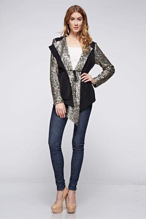 Blazer With Sequins Detail - Dress Album