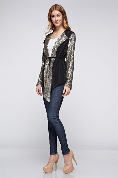 Blazer With Sequins Detail - Dress Album
