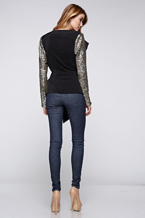 Blazer With Sequins Detail - Dress Album