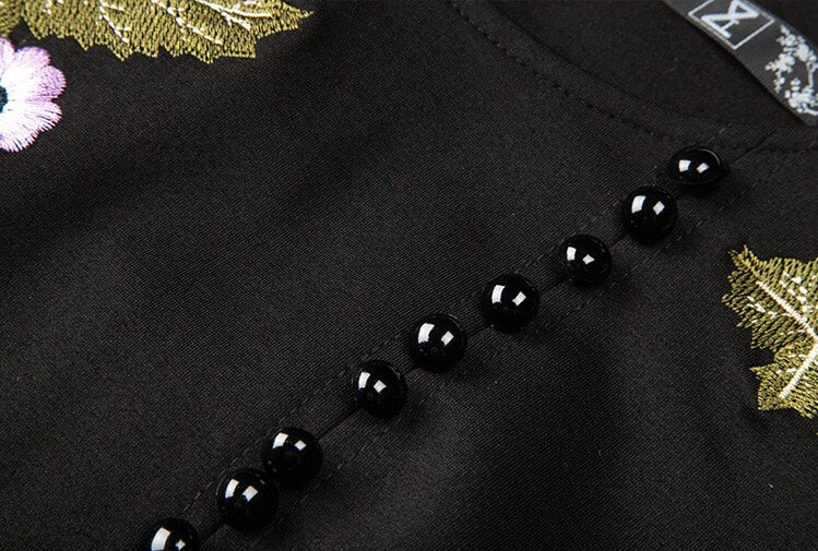 Floral Embroidered Midi Dress