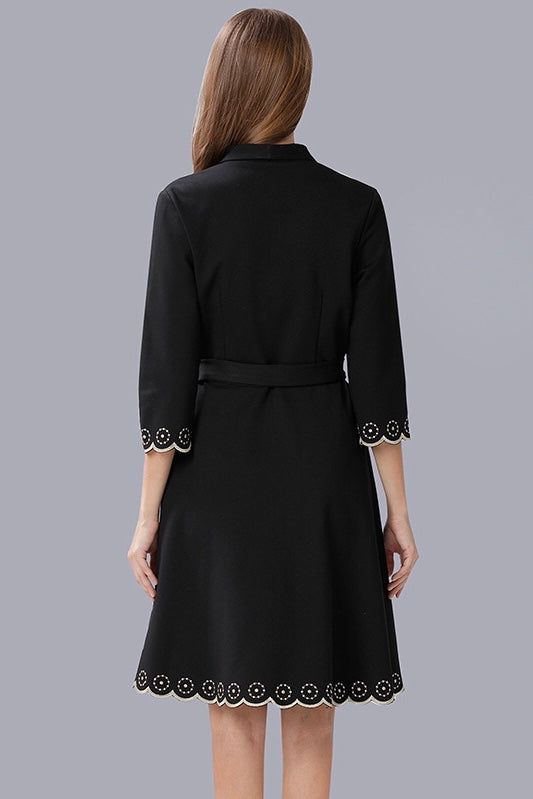 Floral Embroidered Midi Dress