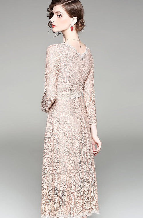 All Over Lace Midi Dress