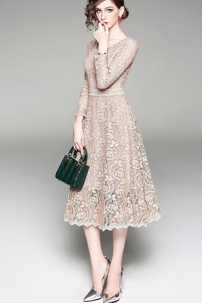 All Over Lace Midi Dress