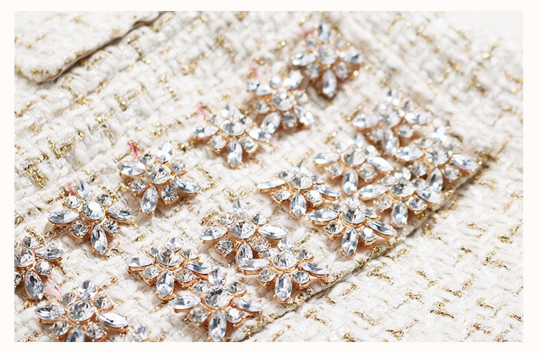 Gold Thread Sheath Dress