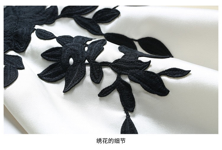 Black and White Floral Dress