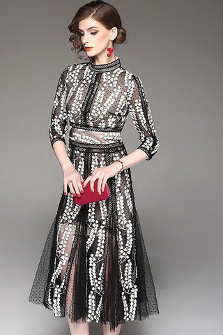 All Embroidered Lace Dress