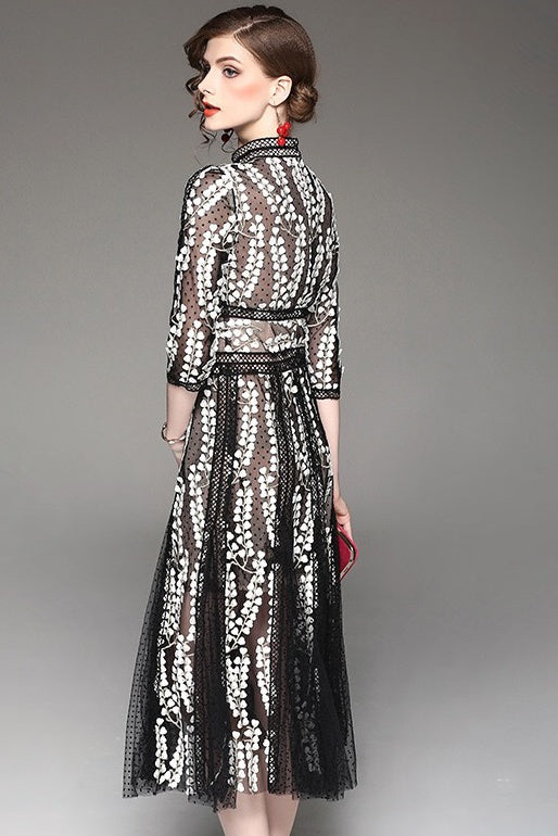 All Embroidered Lace Dress