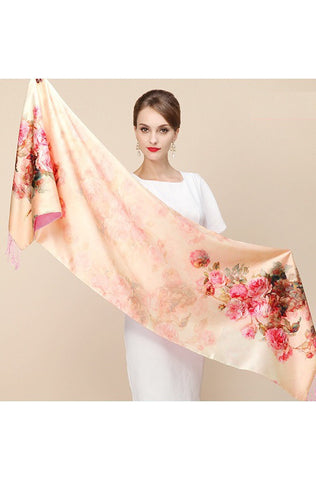 Silk Two Layer Large Scarf