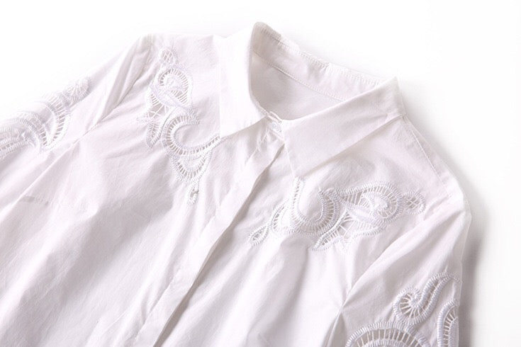 Shirt Dress W/ Cutout Detail