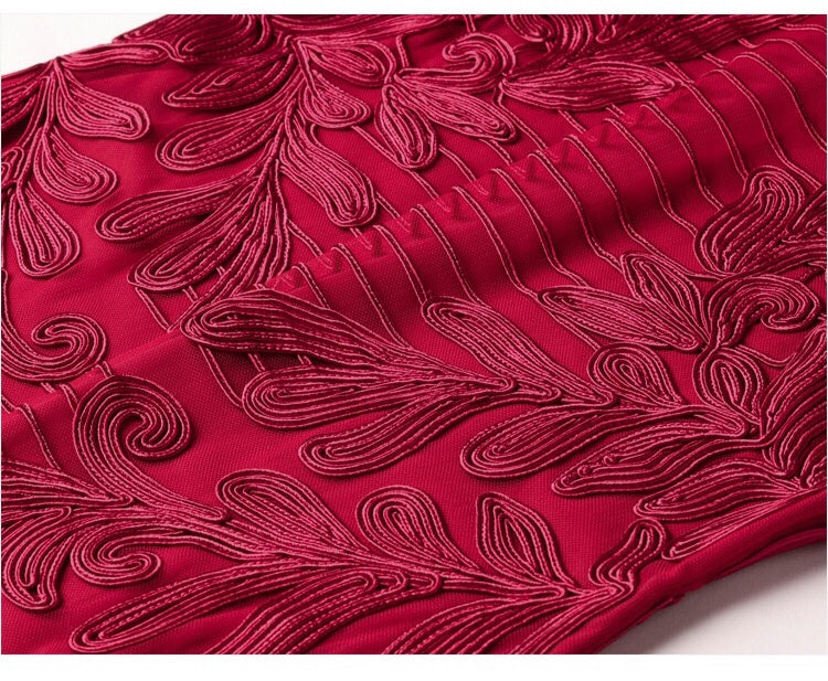 Floral Embroidered Lace Dress