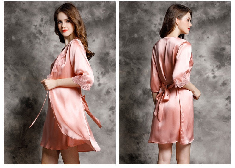 Ladies Silk Nightgown Set
