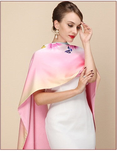 Silk Two Layer Large Scarf