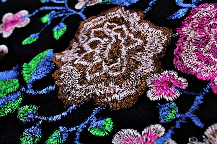 All Floral Embroidered Maxi Dress