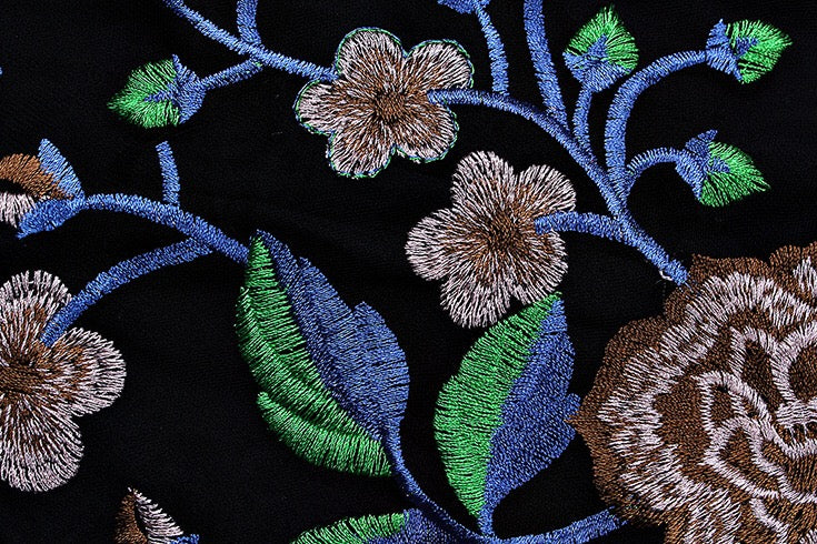 All Floral Embroidered Maxi Dress