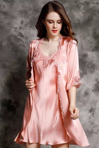 Ladies Silk Nightgown Set