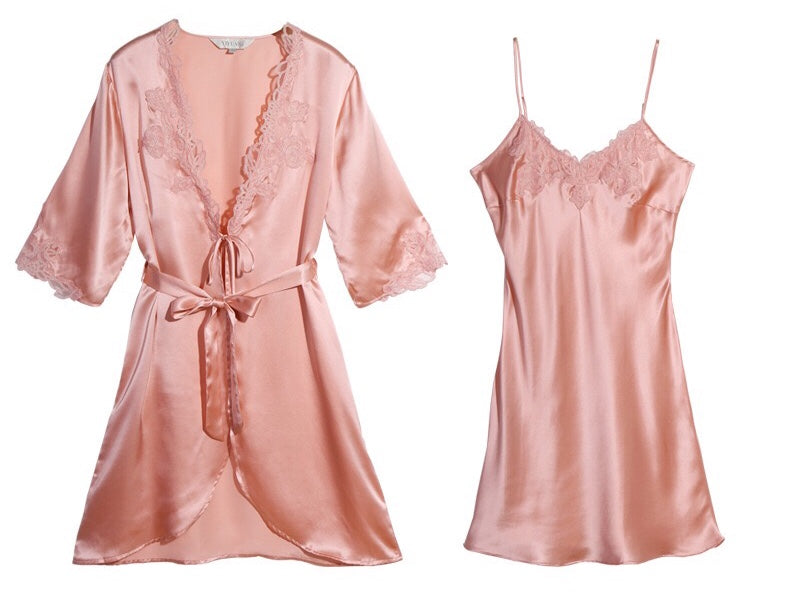 Ladies Silk Nightgown Set