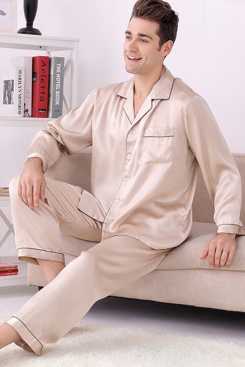 Mens Silk Pajama Set